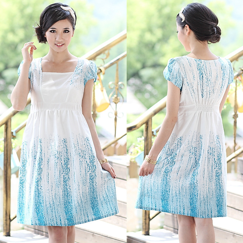 Summer maternity clothing fashion summer one-piece dress 100% cotton maternity dress dq920426