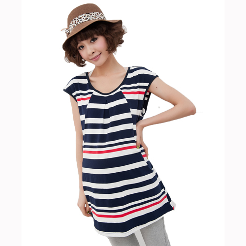 Summer maternity clothing loose maternity short-sleeve top maternity long design t-shirt nursing clothing