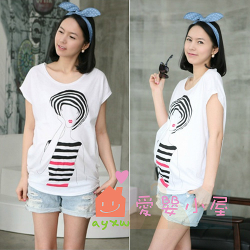 Summer maternity clothing maternity short-sleeve T-shirt maternity shirt batwing top xyc075