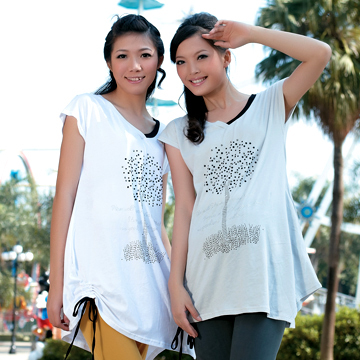 Summer maternity clothing maternity t-shirt plus size fashion V-neck maternity short-sleeve top cotton 2216