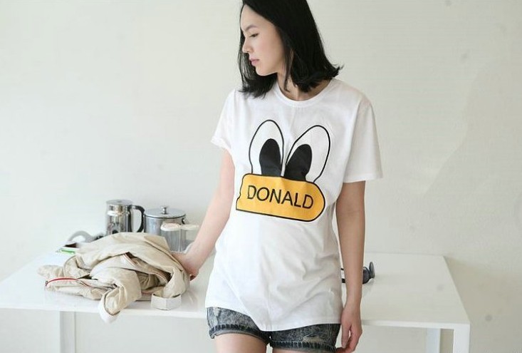 Summer maternity clothing maternity t-shirt short-sleeve top big ears rabbit t