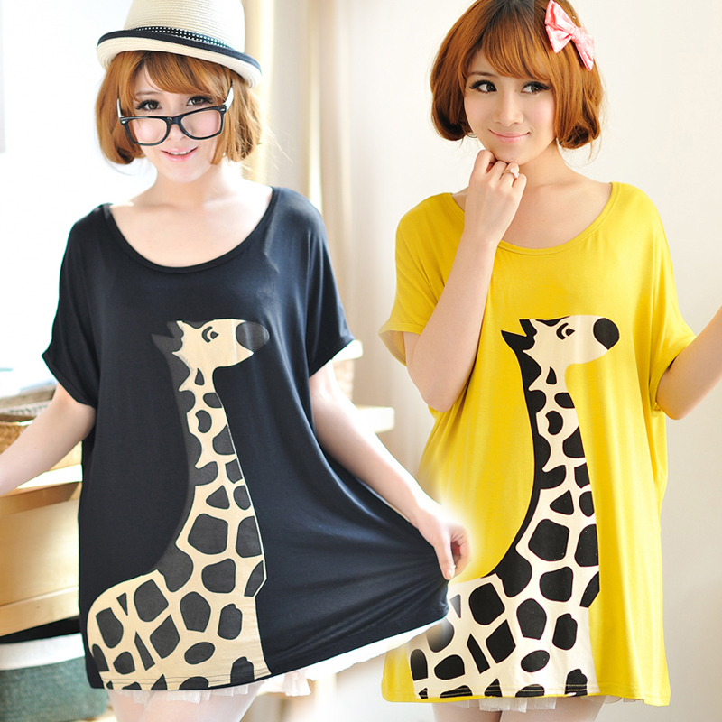 Summer maternity clothing print maternity top loose plus size t-shirt modal maternity short-sleeve