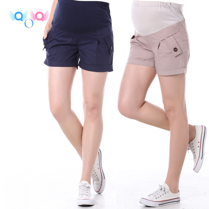 Summer maternity shorts maternity 100% cotton trousers shorts maternity belly pants 12079
