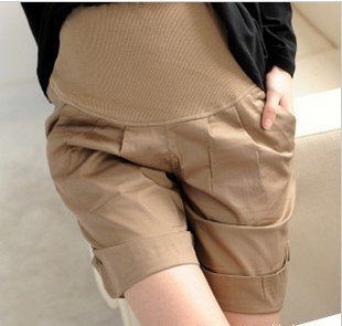 summer maternity shorts, pregnant short trousers home wear, maternity pants/trousers,Black/Khaki, retail&wholesale 5/lot