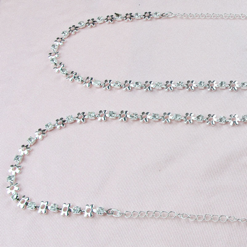 Summer mm rhinestone shoulder strap rhinestone underwear bra single-row 1391 - 92