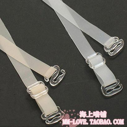 Summer mm senior slip-resistant silica gel invisible broadened invisible shoulder strap bra transparent shoulder strap