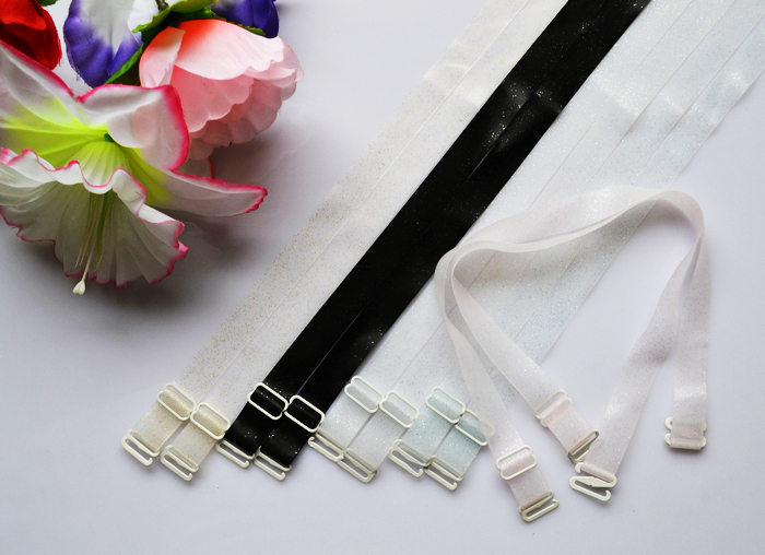 Summer mm single-bra glitter silica gel double shoulder strap ultra elastic bra straps fashion style for women free shipping