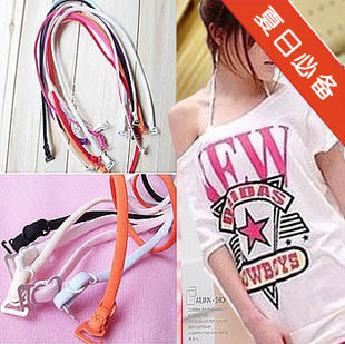 Summer mm spare halter-neck shoulder strap fashion candy color chiasmatype shoulder strap bra standby shoulder strap