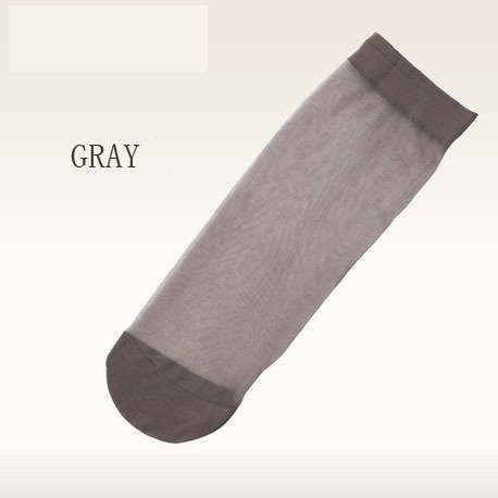 Summer must-have ultra-thin transparent plain end socks  8D