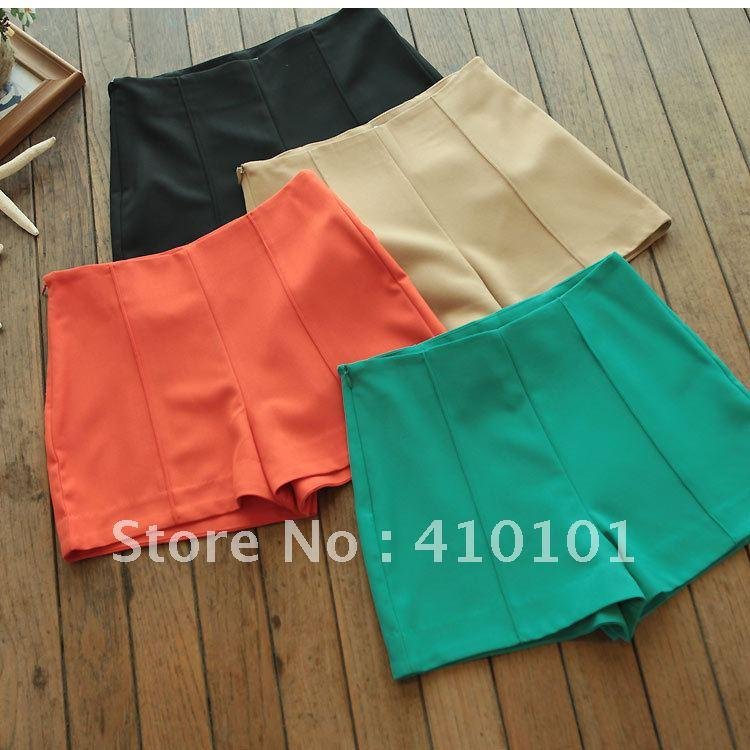 Summer new arrival shorts fashion vintage plus size super shorts candy color high waist shorts culottes female