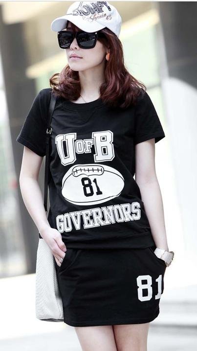 Summer new leisure sports skirt suits short group of tennis skirts fashion clothes who suit