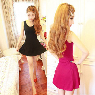 Summer one-piece dress slim waist cute wind women's clothes