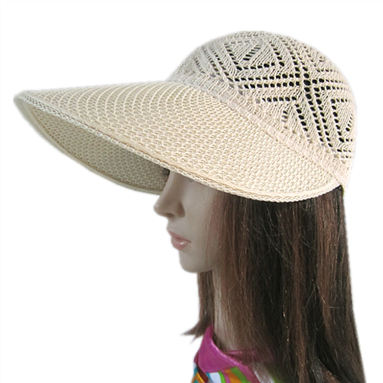 Summer outdoor casual women's mesh breathable sun-shading lengthen the broadened summer hat pink