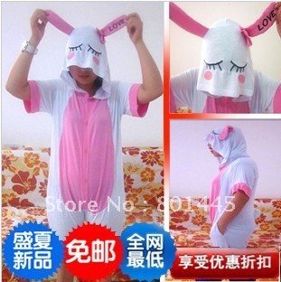 Summer Rabbit design short sleeve Adult romper nonopnd ckeeociar cotton + Lycra for 105cm~188cm free shipping wholesale