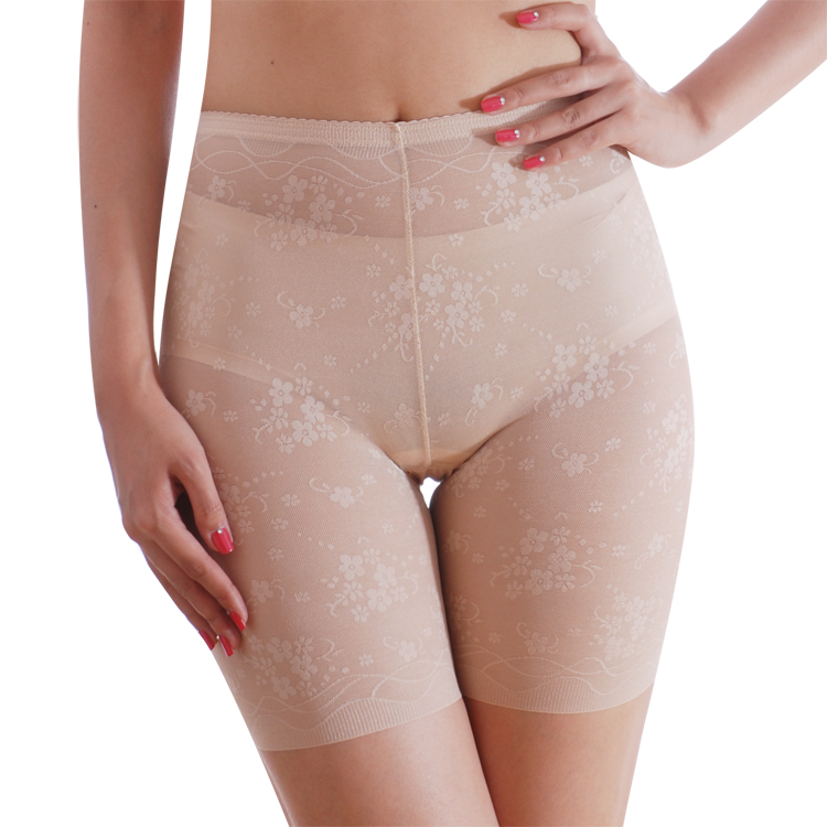 Summer seamless ultra-thin mid waist abdomen drawing butt-lifting body shaping pants abdomen drawing panties body shaping beauty