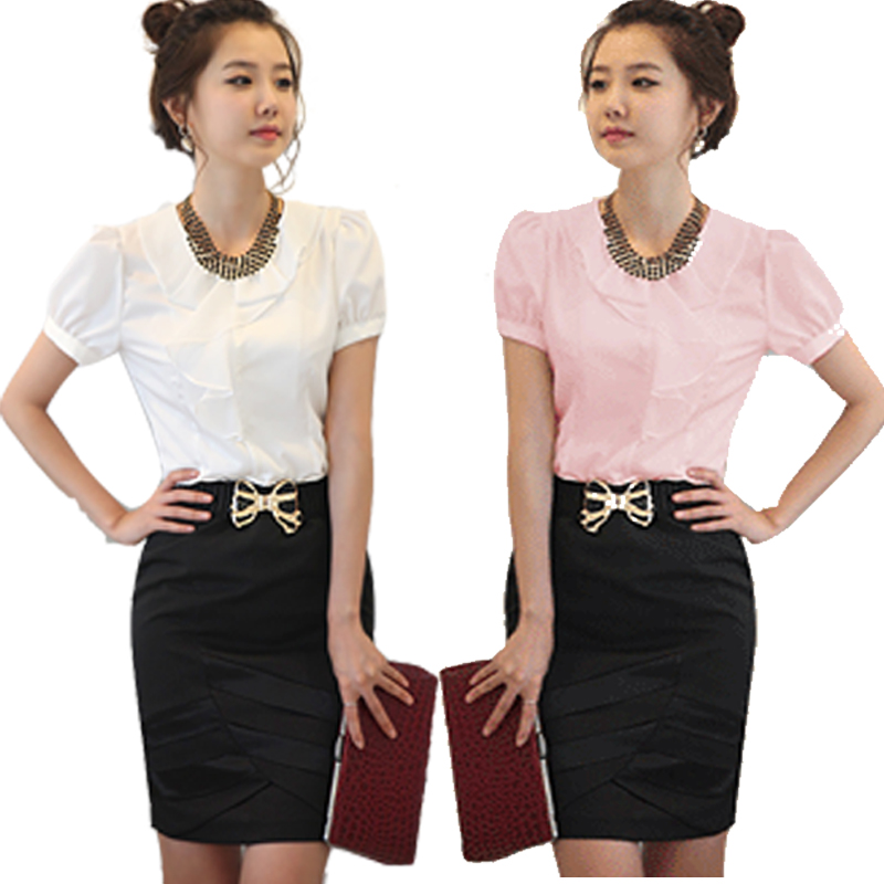 Summer set women's fashion 2012 short-sleeve shirt ol professional dress skirt slim elegant type