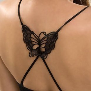Summer sexy diamond large butterfly in the back double-shoulder cross underwear shoulder strap invisible tape pectoral girdle