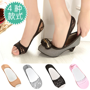 Summer shallow mouth lace decoration short socks open toe socks open toe socks invisible socks  free shipping