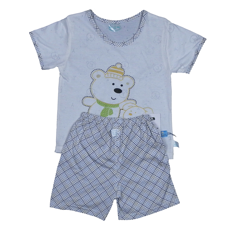 Summer short-sleeve child bamboo fibre set child bamboo fibre modal child set