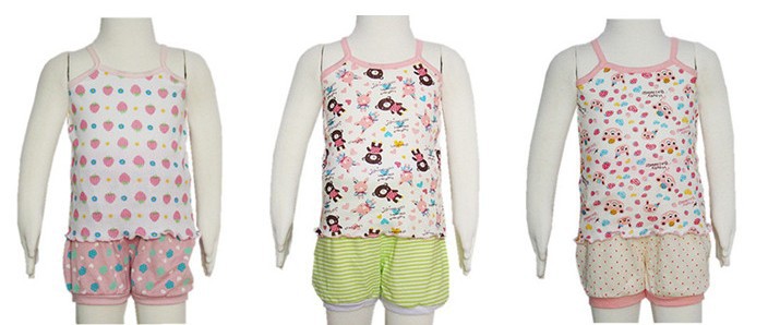 Summer single 100% cotton fancy cartoon child baby female child 100% cotton spaghetti strap vest