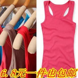 Summer spaghetti strap top long design female basic shirt spaghetti strap vest t-shirt vest small vest