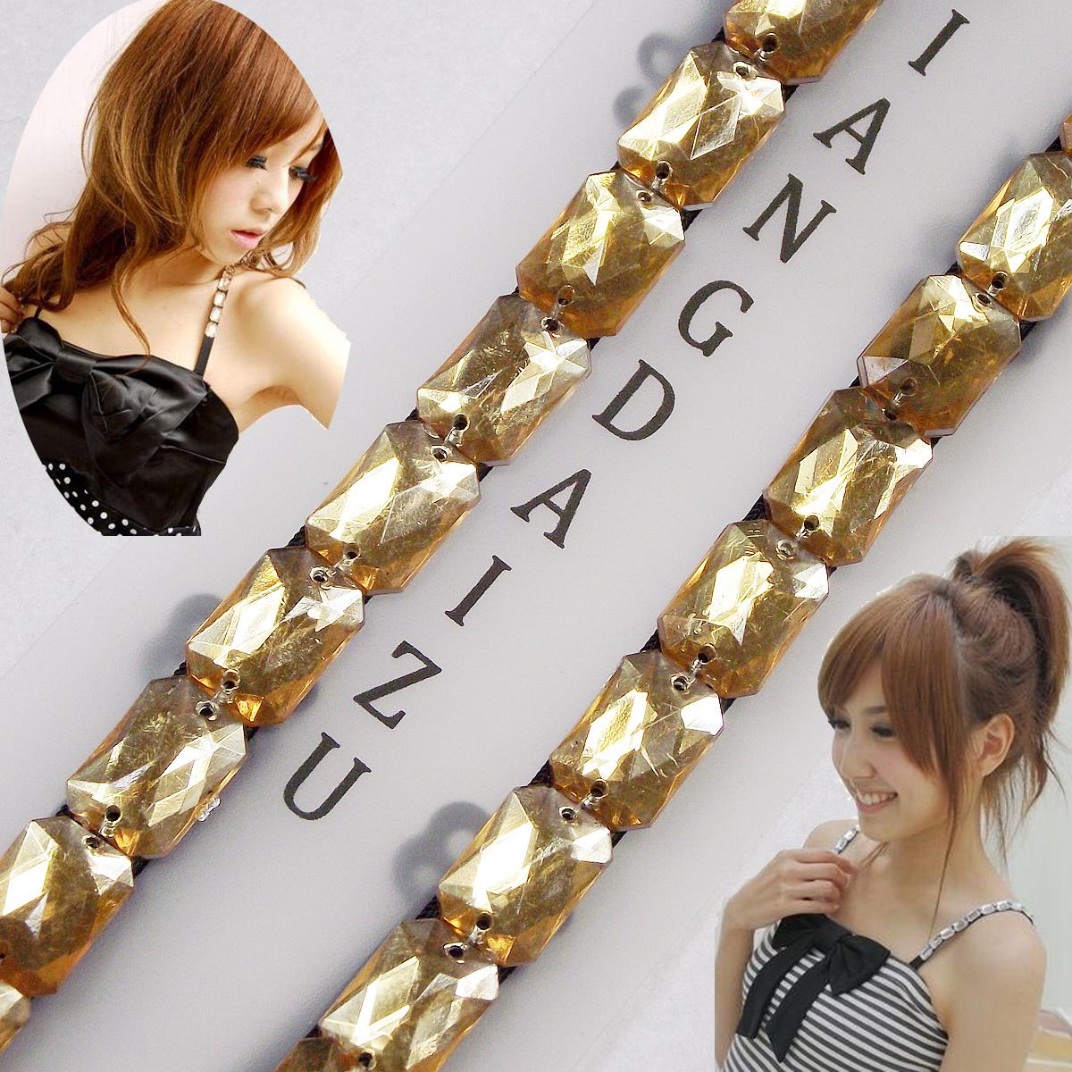 Summer strapless diamond shoulder strap gem shoulder strap all-match underwear shoulder strap single row rhinestone