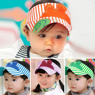 Summer stunning stripe visor child hat