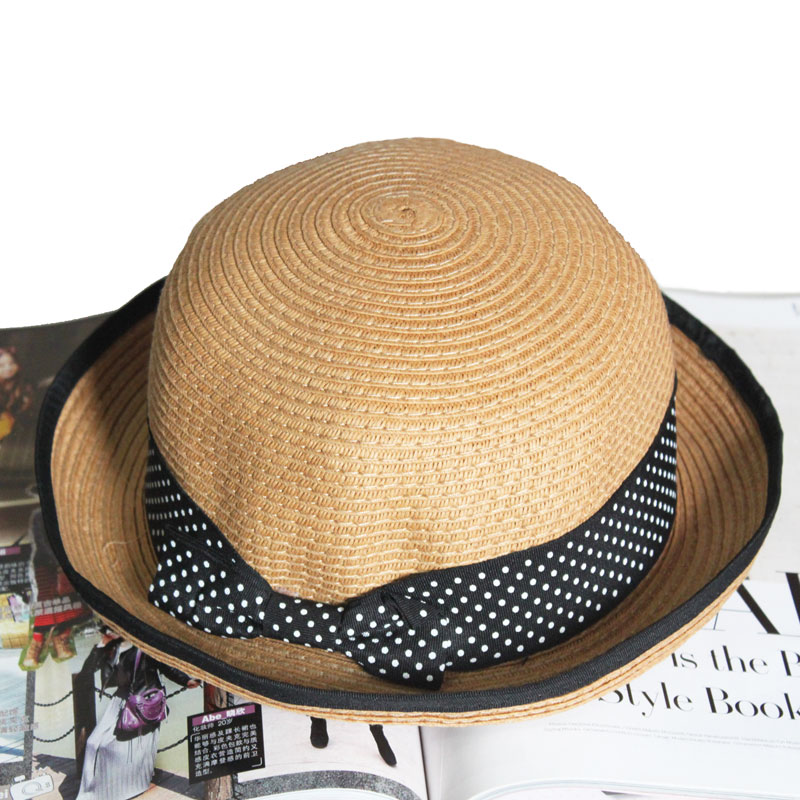 Summer sun hat women's summer beach sunbonnet bucket hats straw braid strawhat female fedoras