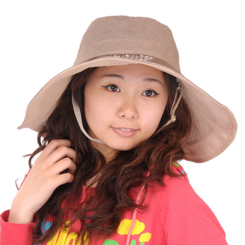 Summer sun-shading hat anti-uv women's big along the cap beach cap sun hat