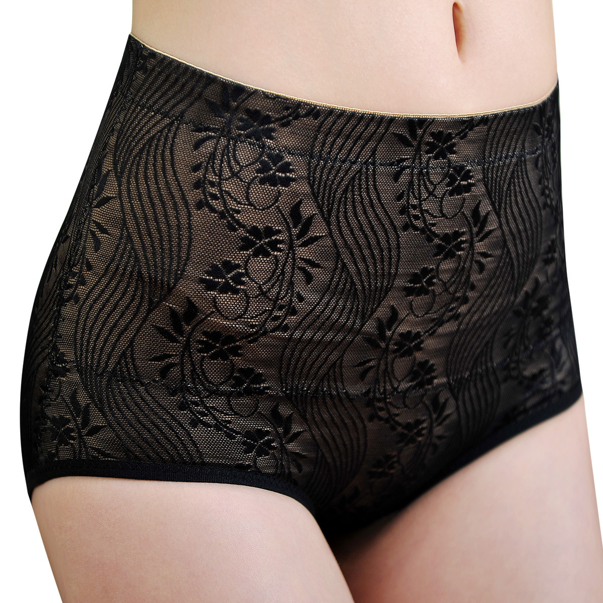 Summer thin mid waist abdomen drawing butt-lifting bottom body shaping pants corset pants abdomen drawing pants sk95