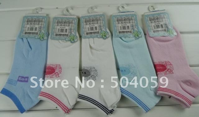 Summer thin paragraph color flower lady bamboo fiber ship socks socks
