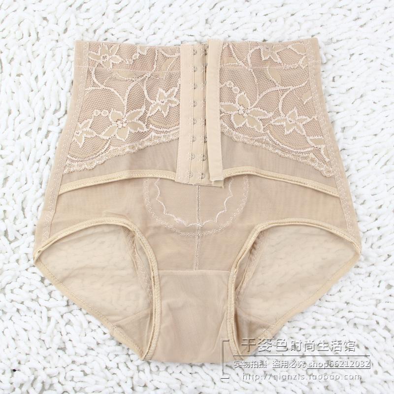 Summer ultra-thin bamboo charcoal fiber women's high waist abdomen drawing butt-lifting panties beauty care pants body shaping