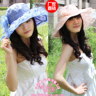 Summer women's large-brimmed hat sunbonnet anti-uv sun hat beach cap