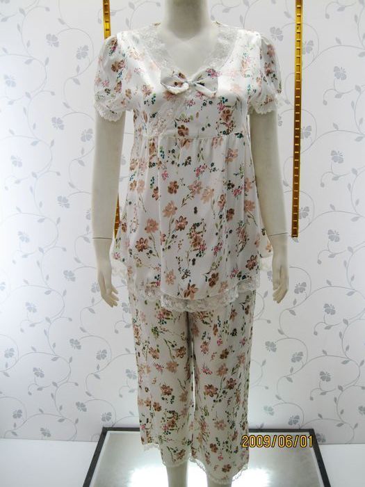 Summer women's pure silk sleepwear 9133 - 2