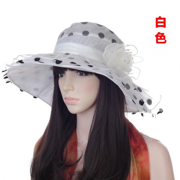 Summer women's sunbonnet  Chiffon sun hat  floppy beach hat  large brim hat   free shipping