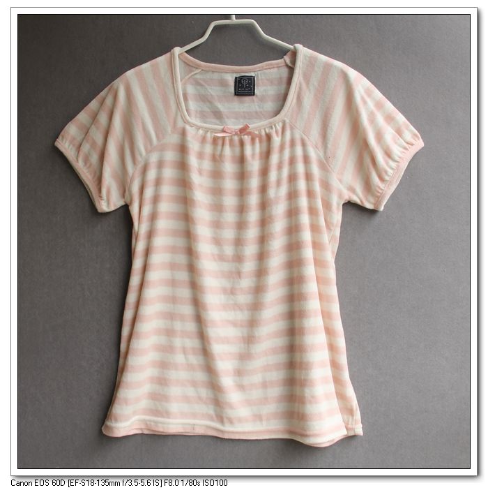 Summer Women stripe short-sleeve o-neck raglan sleeve derlook top t-shirt lounge chromophous