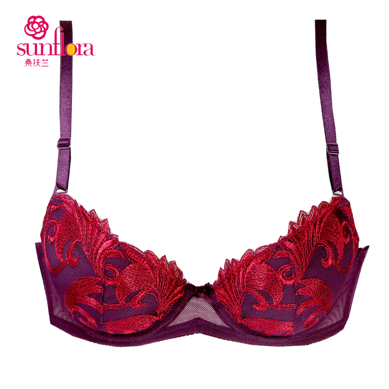 Sun flora underwear push up comfortable embroidery laciness single-bra az611