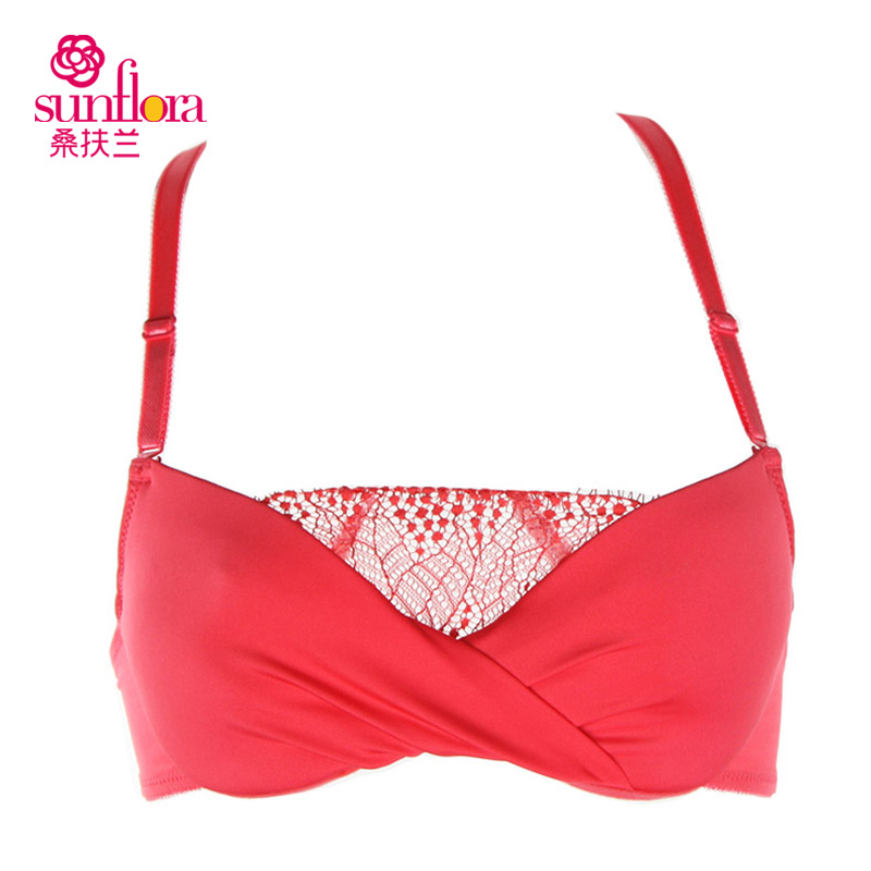 Sun flora underwear xiaxin 12 cross shoulder strap tube top red bra ah802