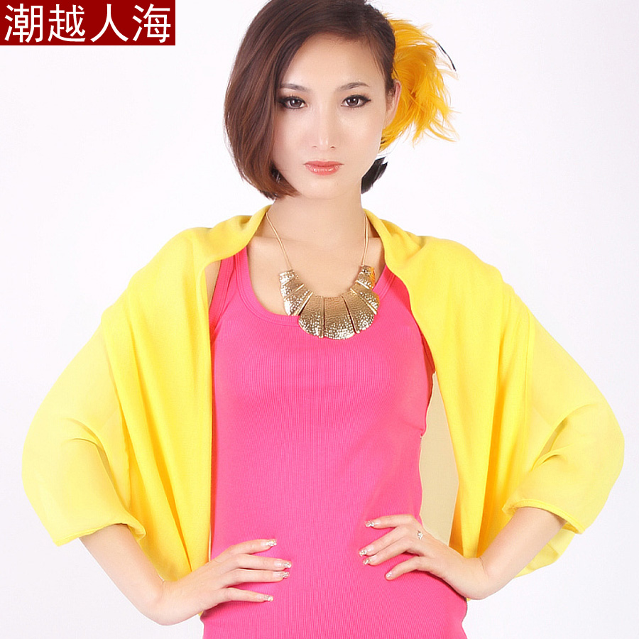 Sun protection clothing cape air conditioning shirt sweater female short design cardigan ultra-thin summer