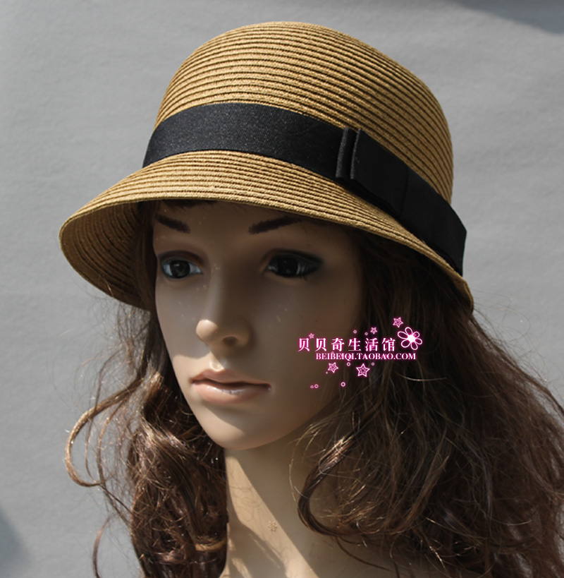 Sun-shading strawhat balls cap summer women's hat beach cap fedoras dome sun hat