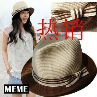 Sunbonnet beach cap casual cap summer fashion outdoor shopping two-color strawhat women's hat