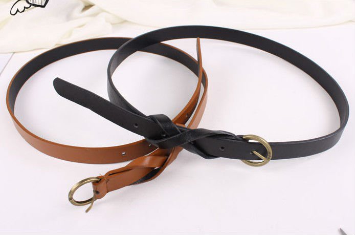 Sunflower's Store+12 pcs 50% OFF,PU leather belt for fashion lady, brown and black stock , ladies' belt ,PU leather belt