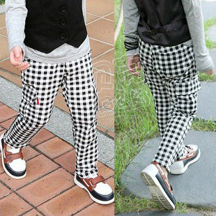 SUNLUN FANTASY ZONE FREE SHIPPING brief plaid paragraph boys clothing girls clothing trousers casual pants kz-1011