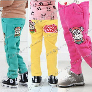 SUNLUN FANTASY ZONE FREE SHIPPING cute girls clothing baby fleece trousers casual pants kz-0491