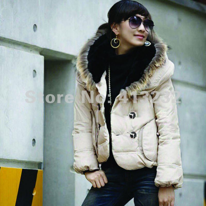 Sunlun Fantasy Zone Free Shipping Ladies' Nagymaros Collar Thickening Warm Coat Down Cotton Jacket Khaki Color