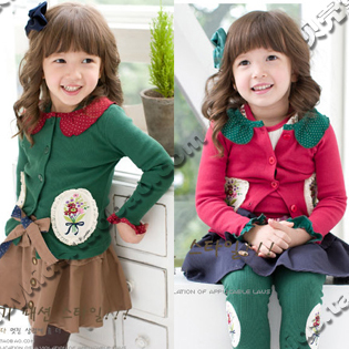 SUNLUN FANTASY ZONE FREE SHIPPING ruffle collar embroidered the paragraph girls clothing baby long-sleeve cardigan wt-0081