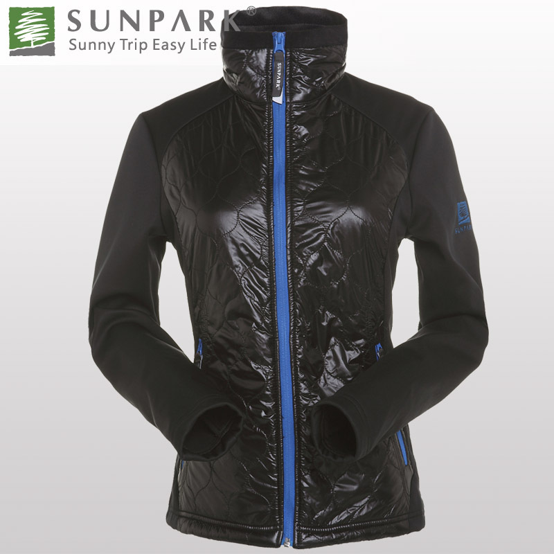 Sunpark female fashion elastic compound cotton-padded coat outerwear short design sbe0540