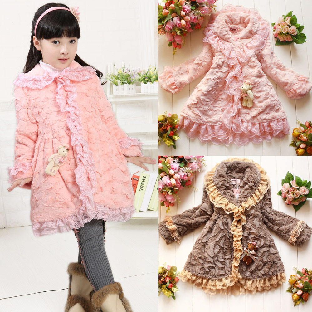 Sunshine 2012 girls faux cotton-padded clothing thickening outerwear trench overcoat j01