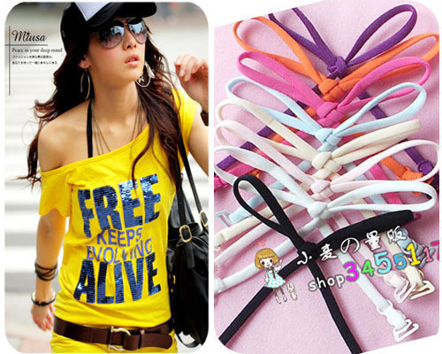 Super all-match sweet candy color halter-neck belt underwear shoulder strap adjustable length  10 colors
