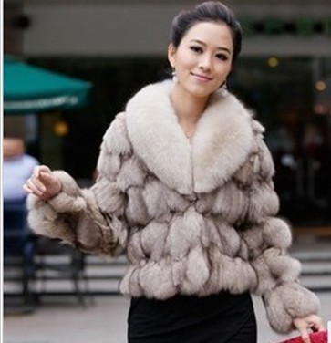 Super fox fur coat jacket new special dress short paragraph free shipping